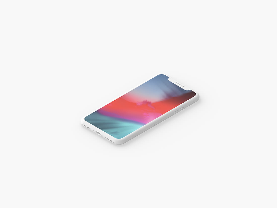 Minimal Clay iPhone X Presentation Mockup Set by Anthony Boyd Graphics