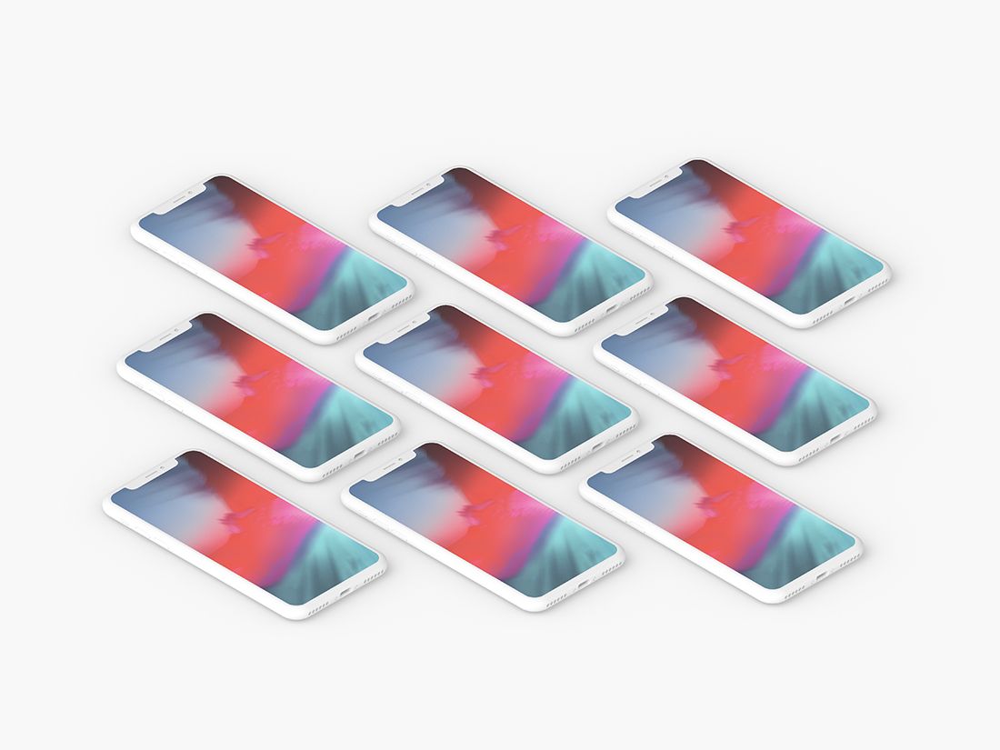 Minimal Clay iPhone X Presentation Mockup Set | Anthony ...