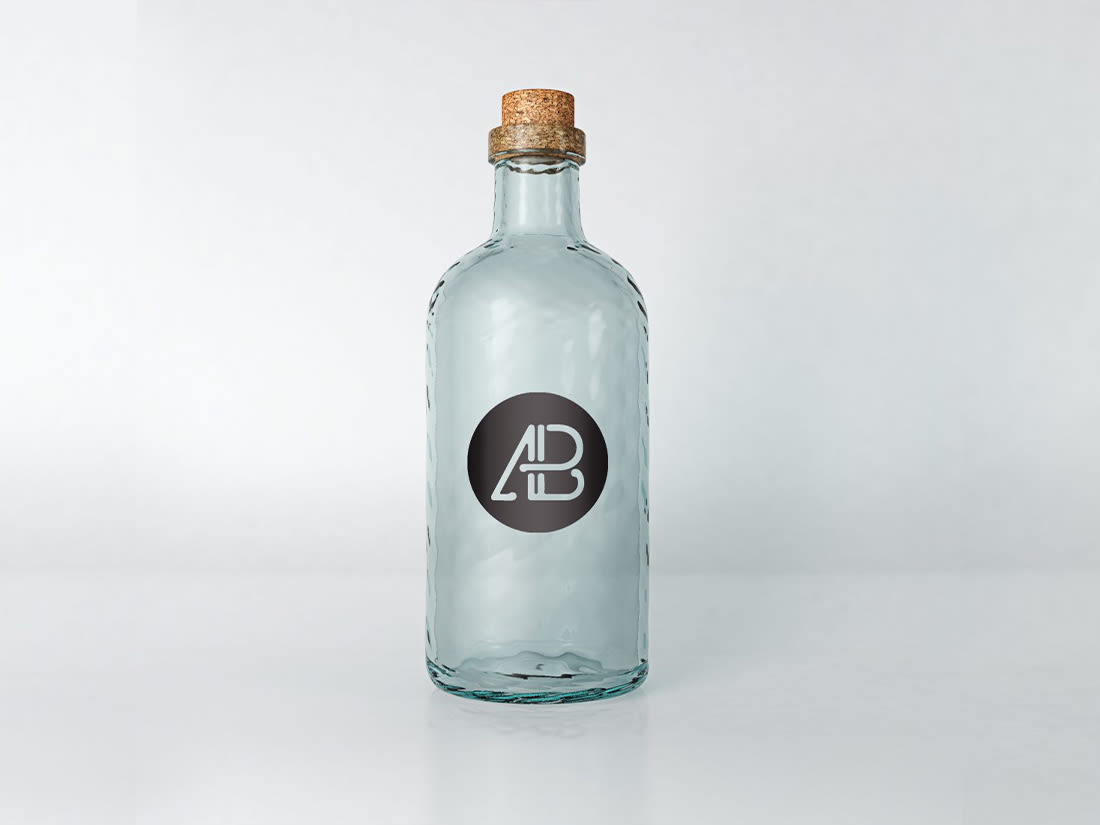 Realistic Glass Bottle Mockup by Anthony Boyd Graphics