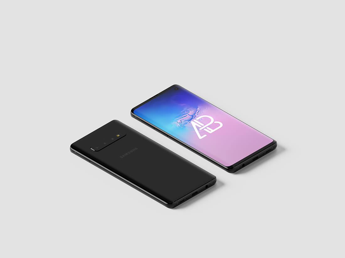 Samsung Galaxy S10 Isometric Mockup Vol.2 by Anthony Boyd Graphics