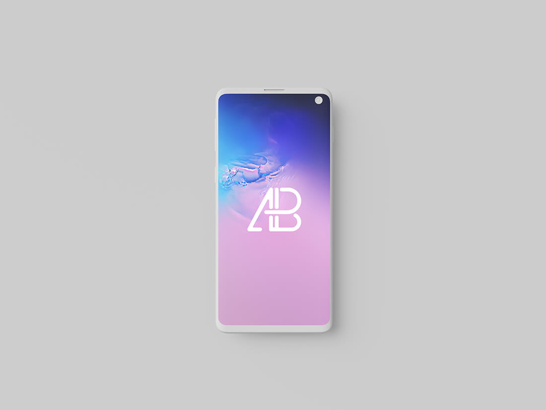 Clay Samsung Galaxy S10 Top View Mockup by Anthony Boyd Graphics 