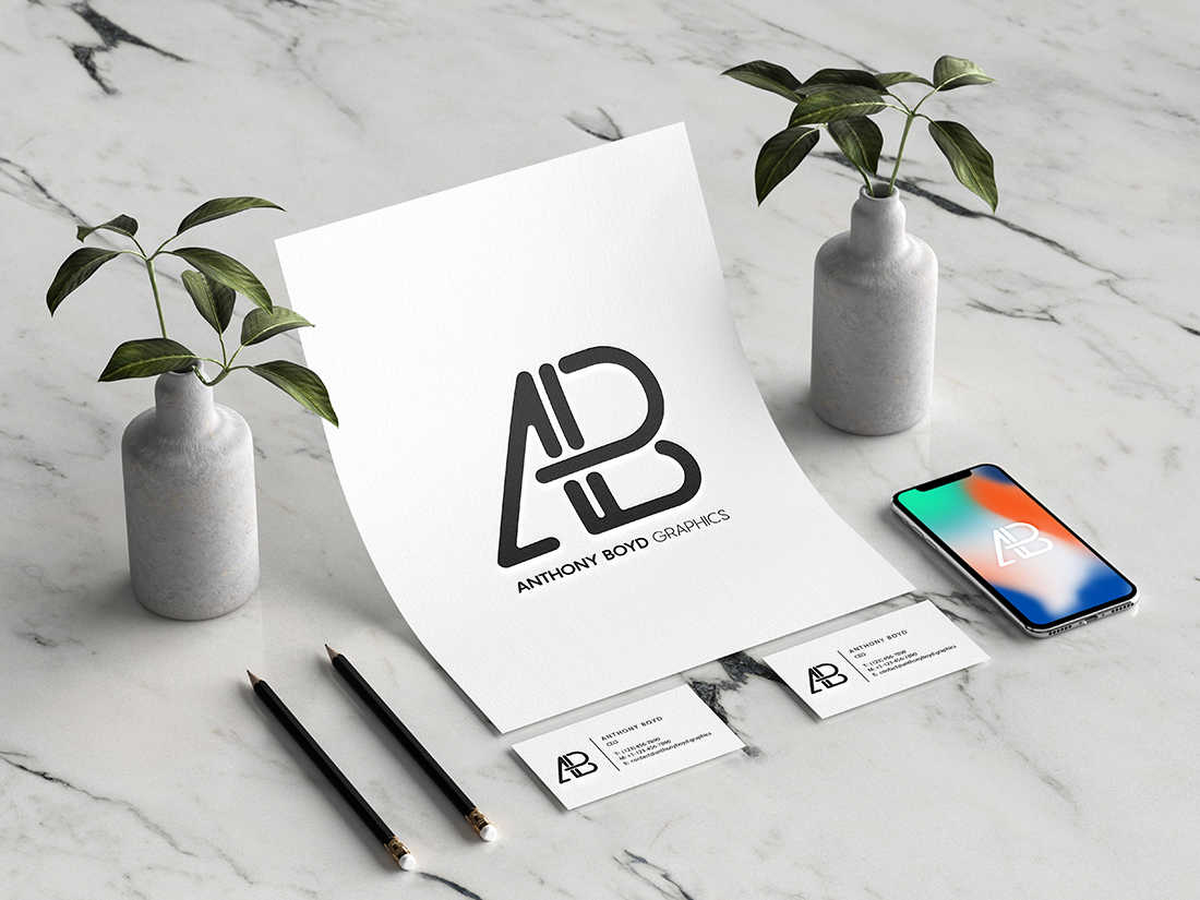 Download Modern Branding Identity Mockup Anthony Boyd Graphics