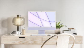 2021 iMac Mockup by Anthony Boyd Graphics (Purple)