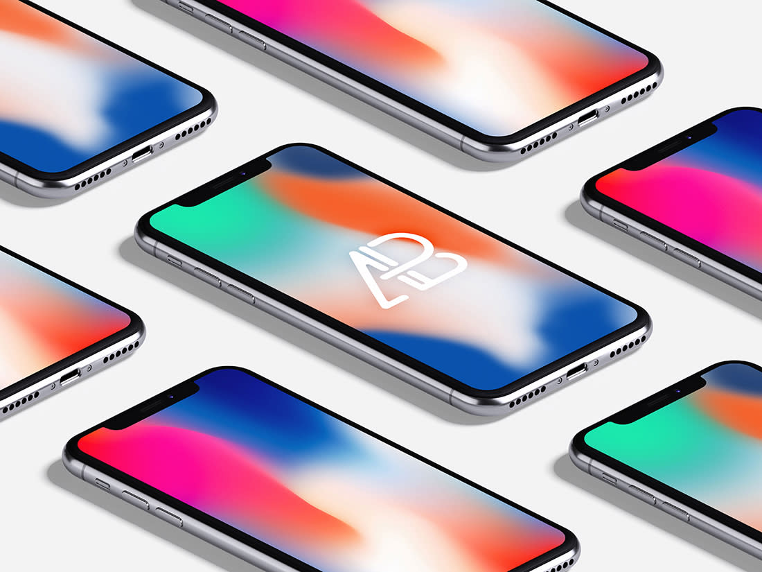 Download Isometric iPhone X Mockup Vol.3 | Anthony Boyd Graphics