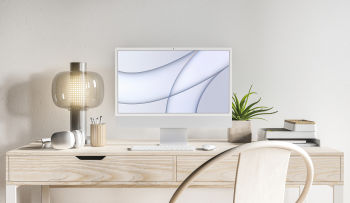 2021 iMac Mockup by Anthony Boyd Graphics (Silver)