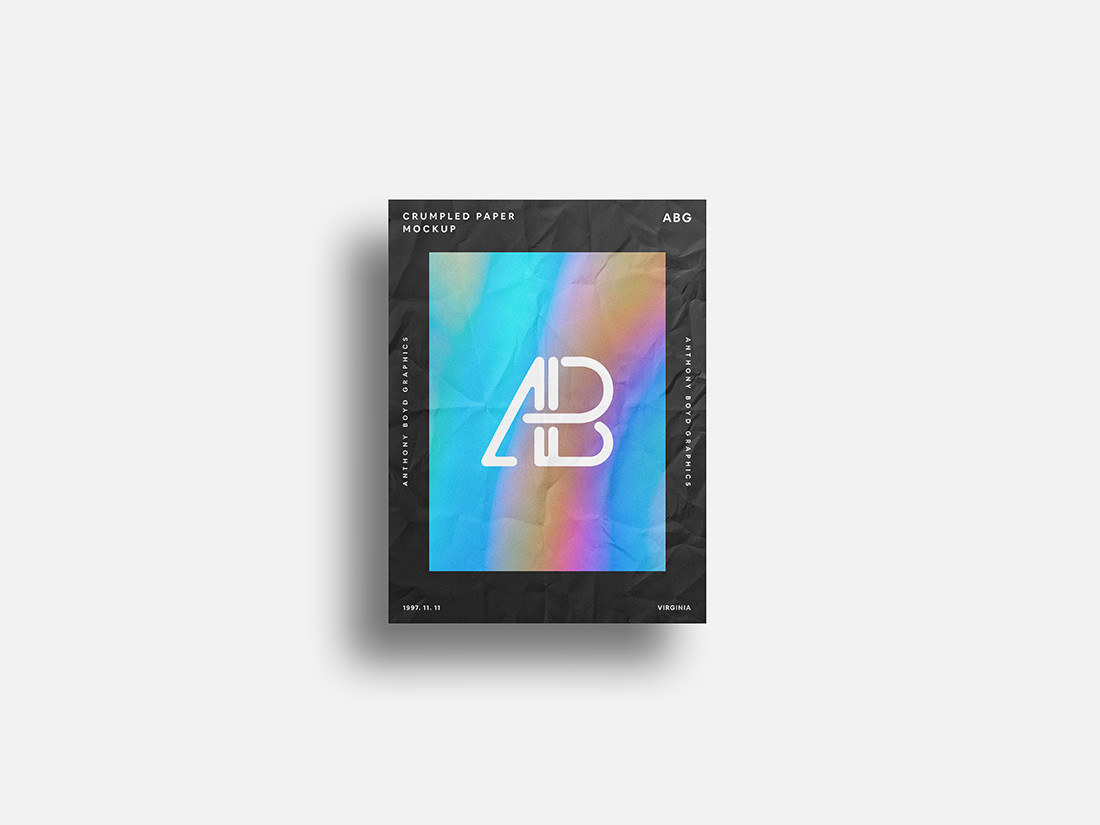Crumpled Paper Mockup | Anthony Boyd Graphics