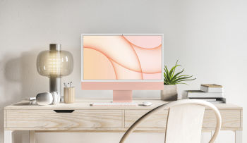 2021 iMac Mockup by Anthony Boyd Graphics (Orange)