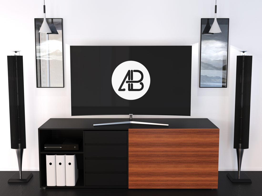 Samsung Curved 4K Ultra HD TV Mockup | Anthony Boyd Graphics