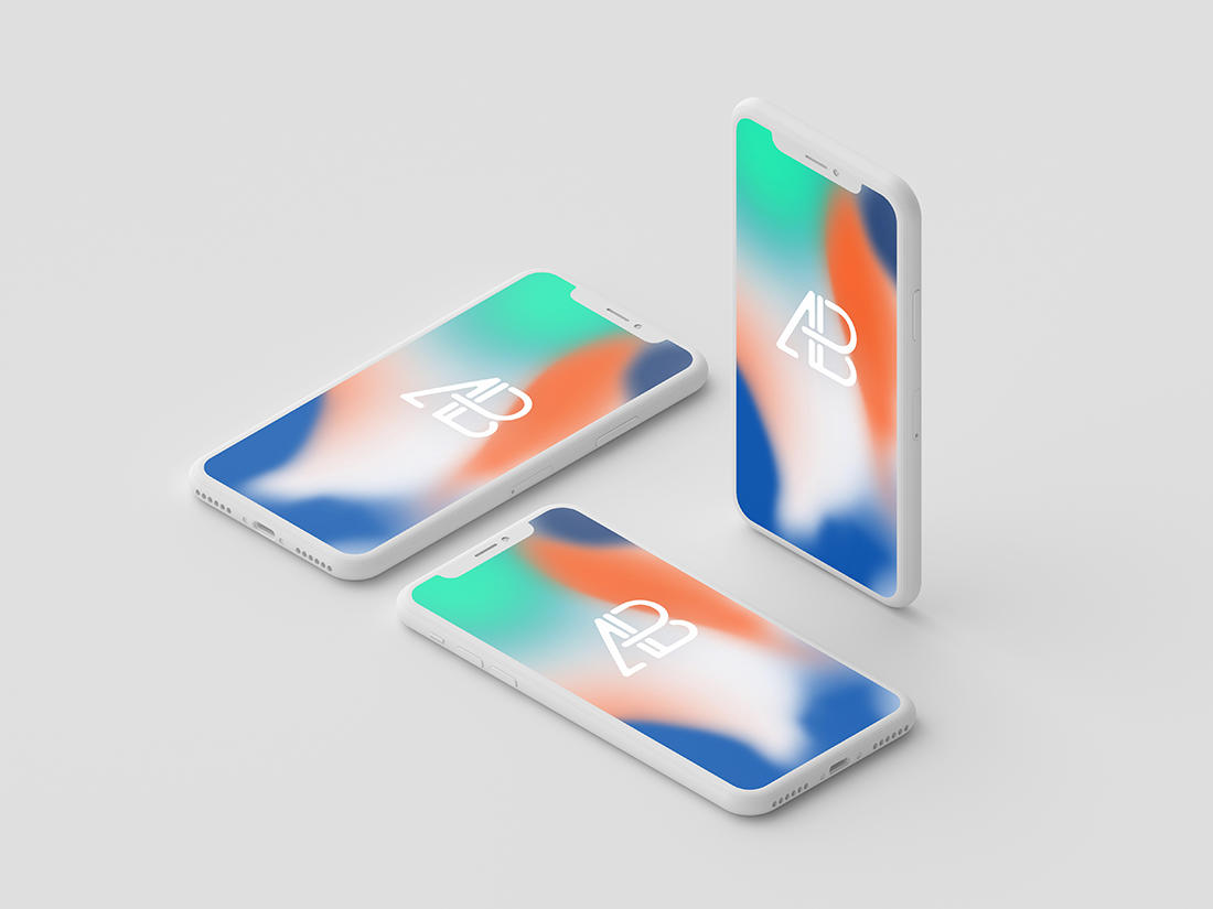 Clay iPhone X Mockup Vol.2 Anthony Boyd Graphics