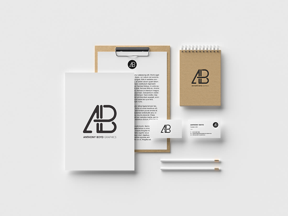 Modern Branding Identity Mockup Vol 2 by Anthony Boyd Graphics