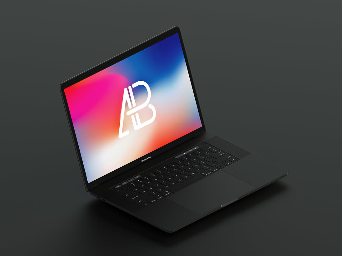 Isometric 2017 Macbook Pro Mockup by Anthony Boyd Graphics