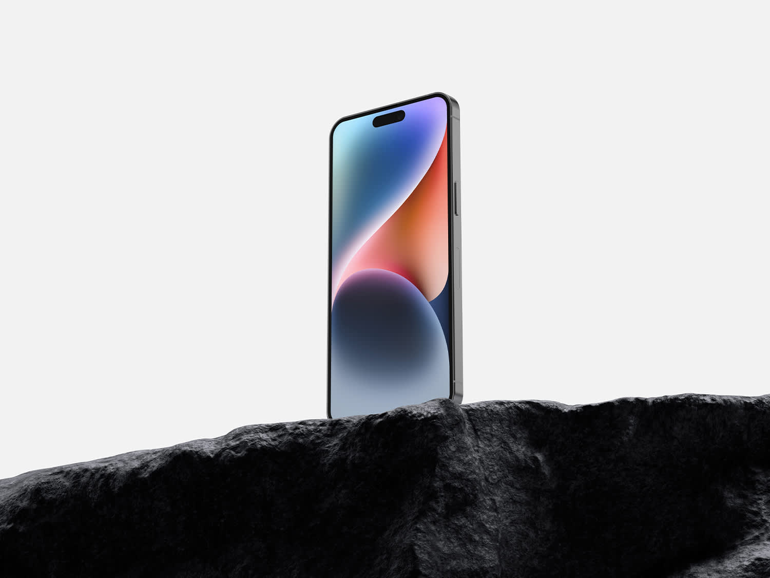 iPhone 14 Pro Max on Rock Mockup by Anthony Boyd Graphics