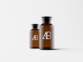 Download Amber Glass Apothecary Jars Mockup | Anthony Boyd Graphics