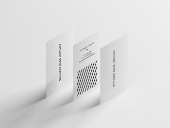 Modern Vertical Business Card Mockup by Anthony Boyd Graphics