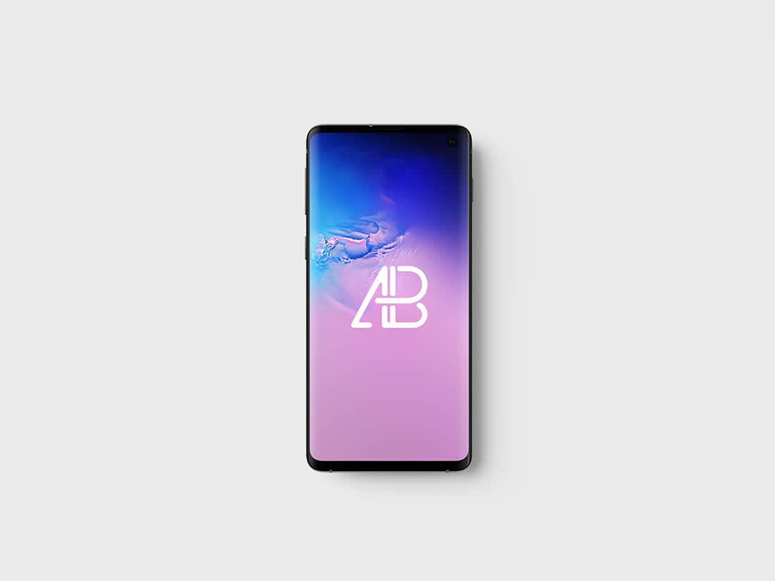 Samsung Galaxy S10 Top View Mockup by Anthony Boyd Graphics