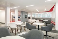 Network Rail CC Breakout Seating With Red Stripe Graphic