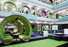 BBC MediaCity Uk Green Meeting Pods 5Live