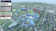 Hull Uni - Full Campus Unity Model - view showing the different types of space across the uni