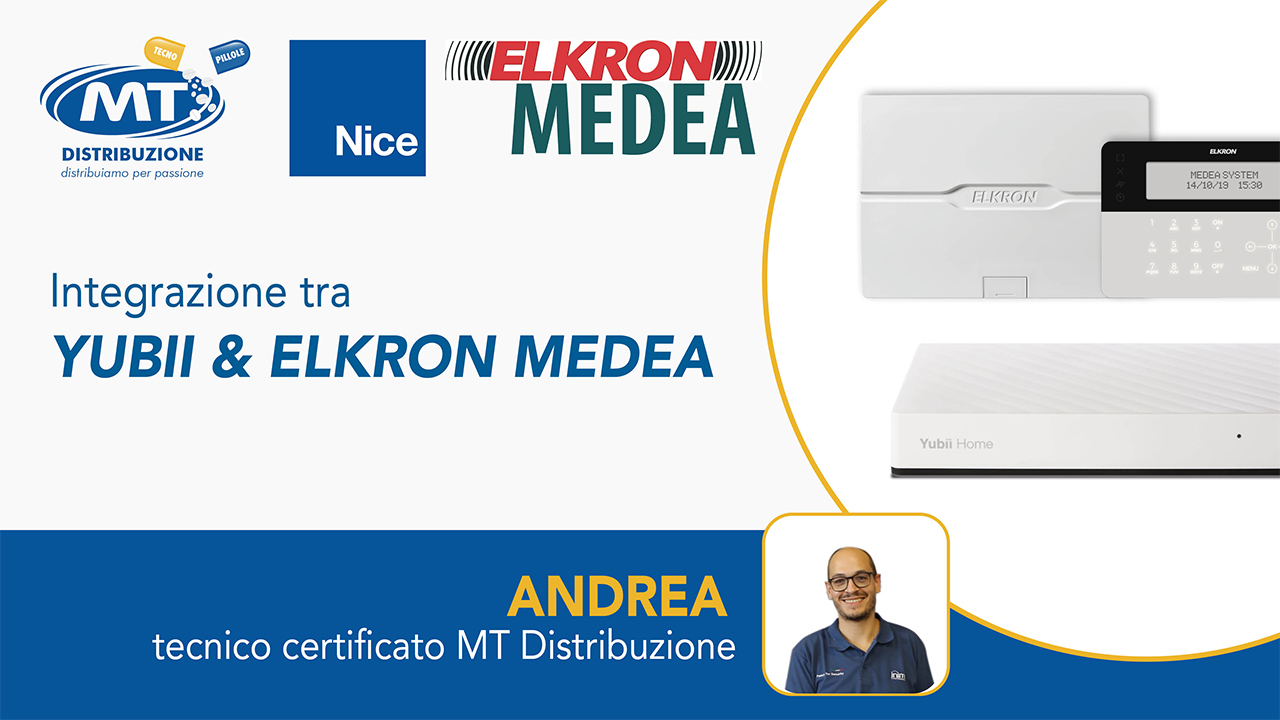 Come Integrare la centrale #Elkron Medea con il sistema Nice Yubii