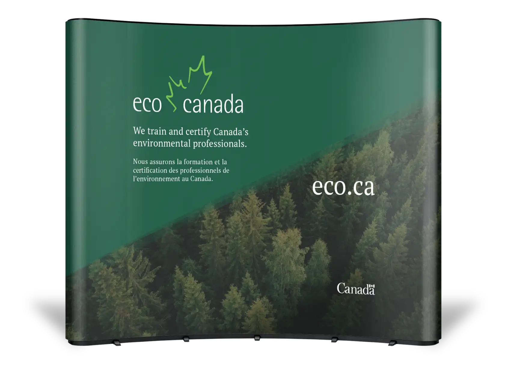 Sample of Eco Canada trade show booth.