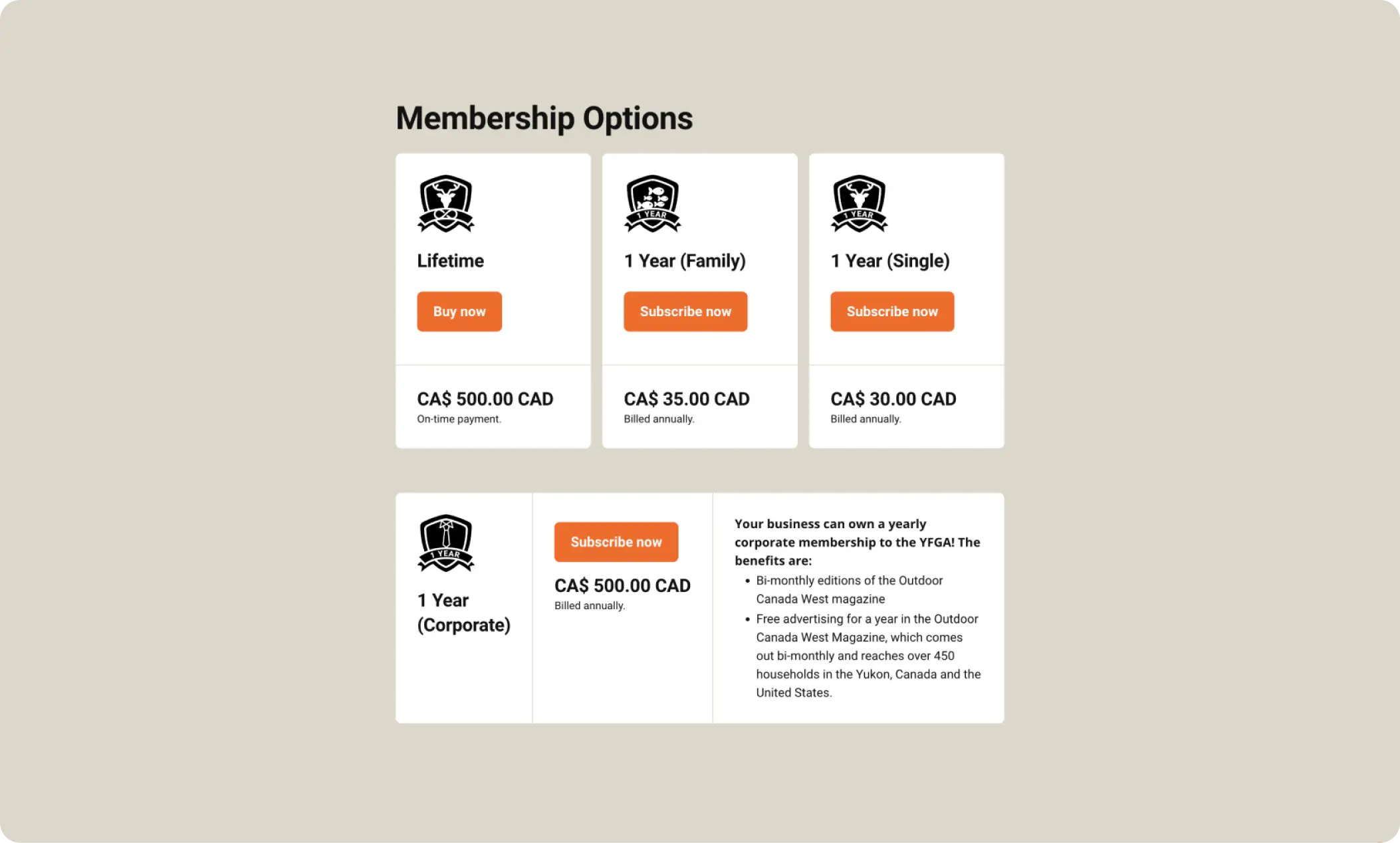 Sample screenshot of Yukon Fish and Game Association website news post.