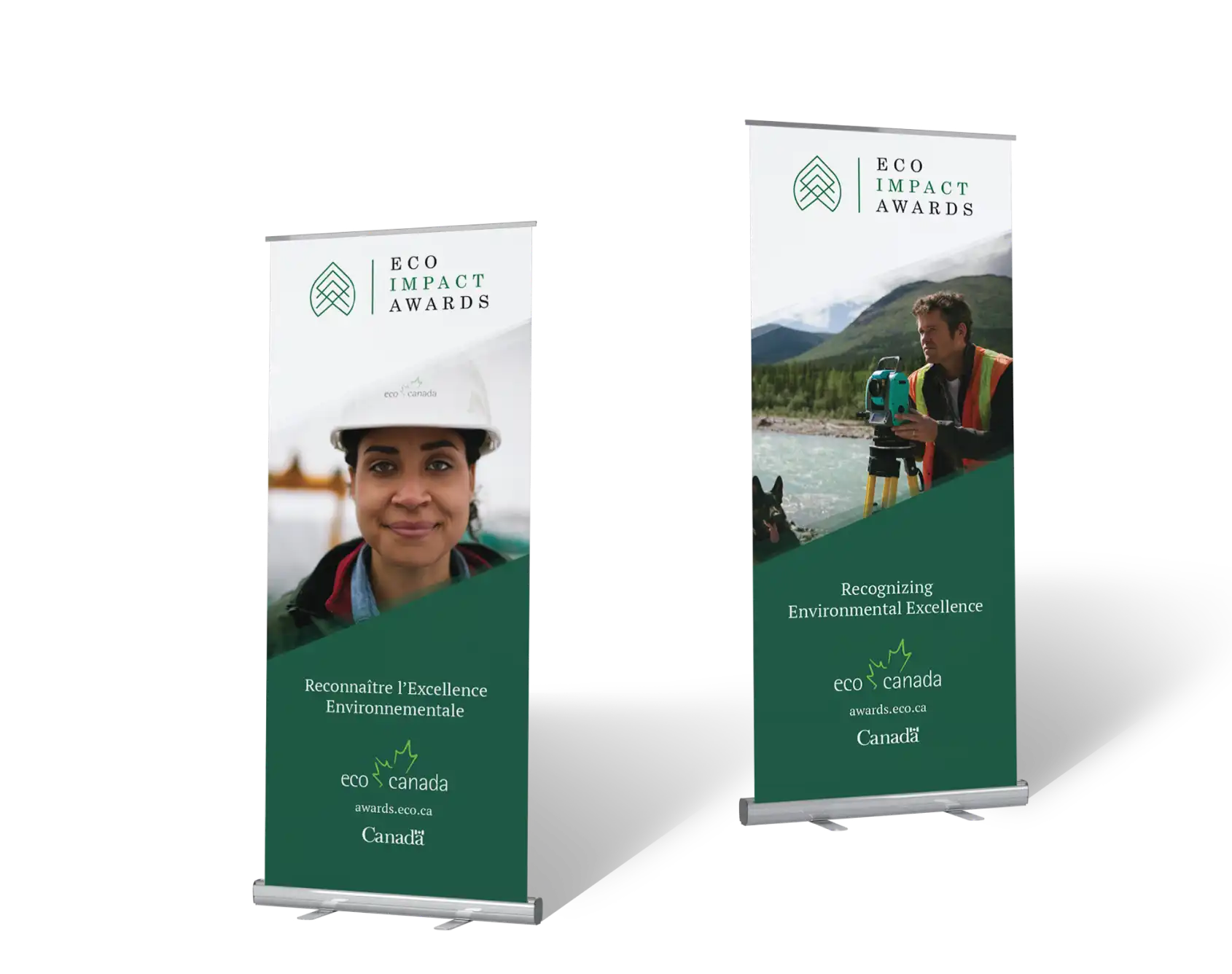 Sample of Eco Canada popup banners.