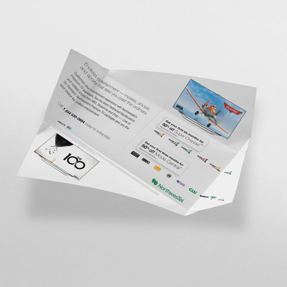 Direct Mailer from a quarterly ad campaign for Northwestel