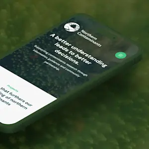 NCP website homepage with a clean, blue-themed layout and community-focused imagery