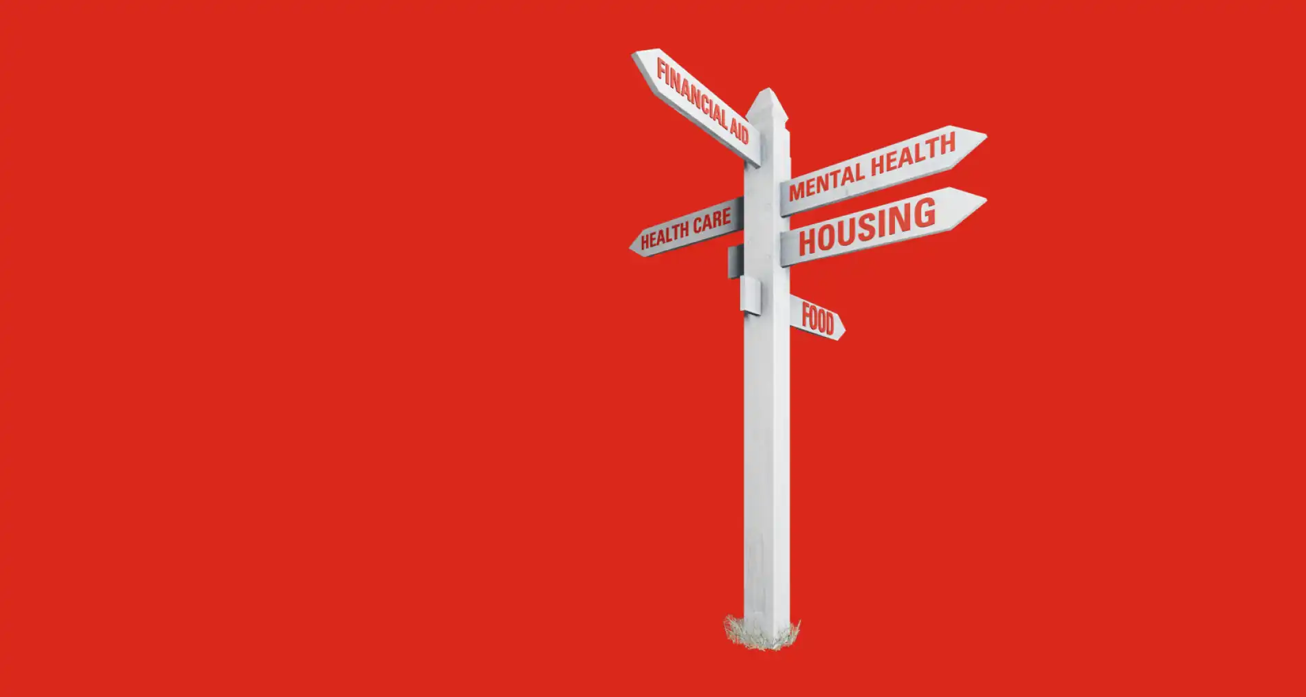 Image of a signpost with directions of support.