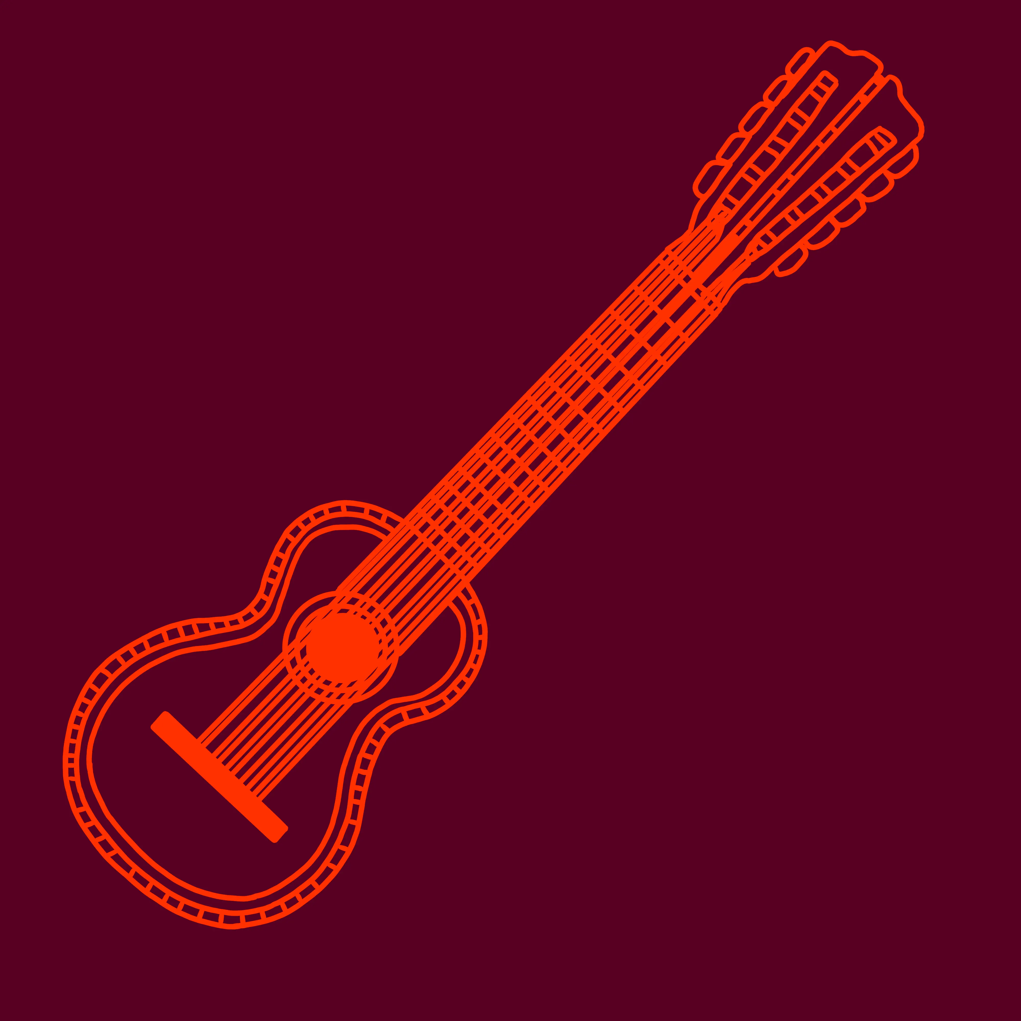 Charango artwork (monochrome, compressed)