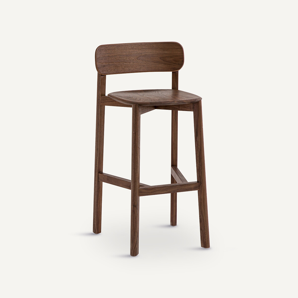 Batignolles Walnut Bar Chair by E Gallina