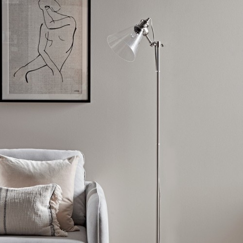 Glass & Concrete Floor Lamp