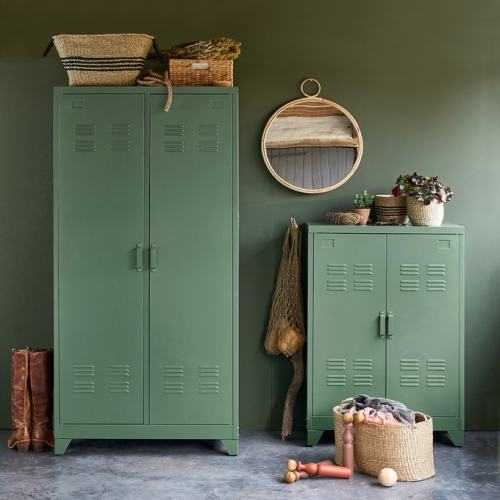 HIBA low metal cabinet with two doors