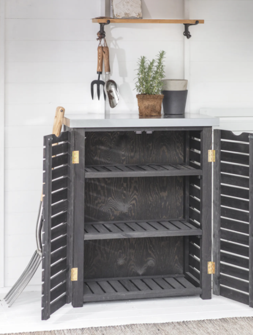 Wooden Moreton Slatted Storage Unit