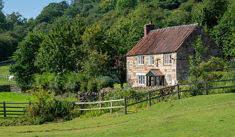 rural cottage in the countryside