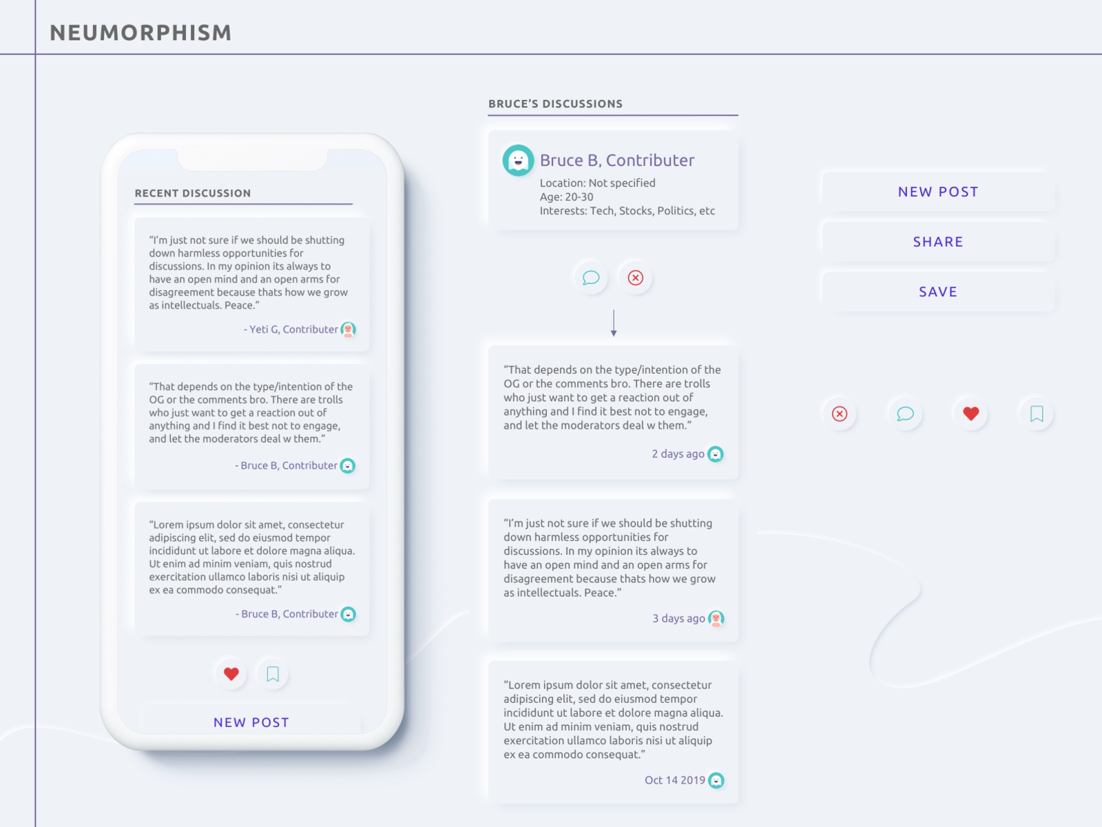 Neumorphism UI – by Yoojung Jang