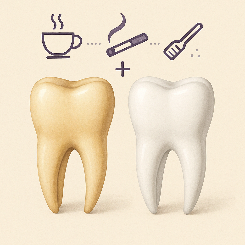 Por que seus dentes podem estar amarelando?