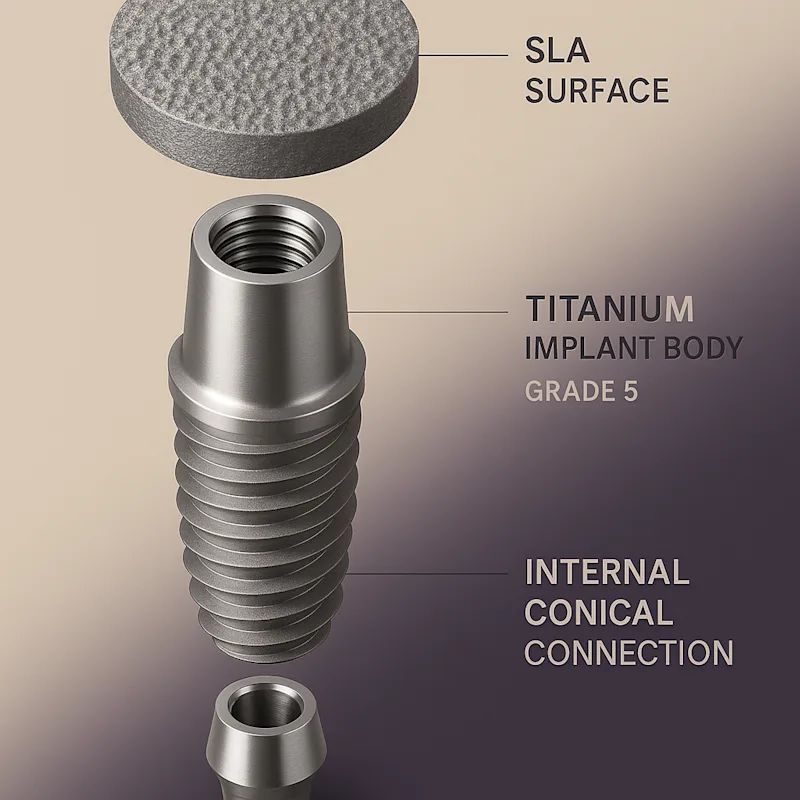 Anatomia técnica de implante dentário moderno