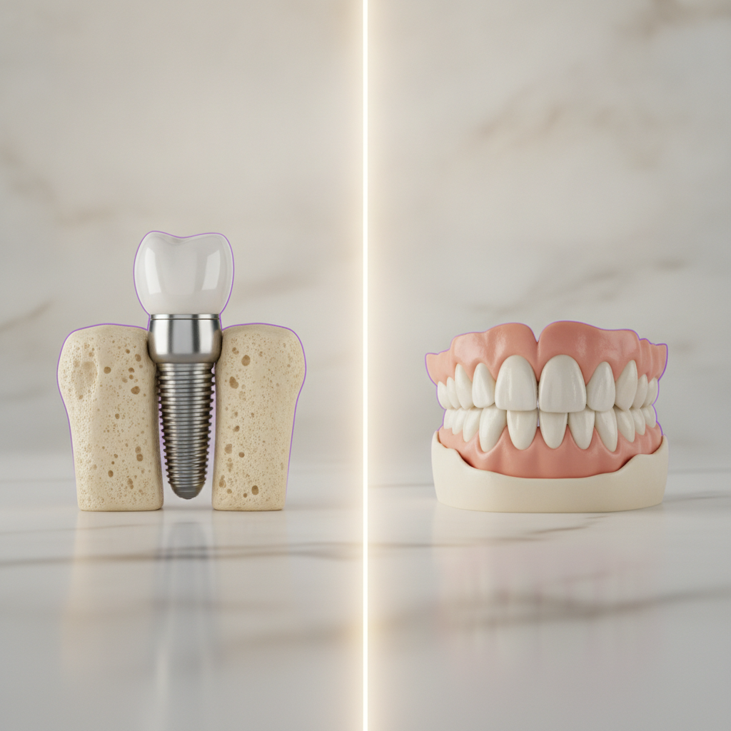 Implante Dentário vs Dentadura: Qual Escolher?