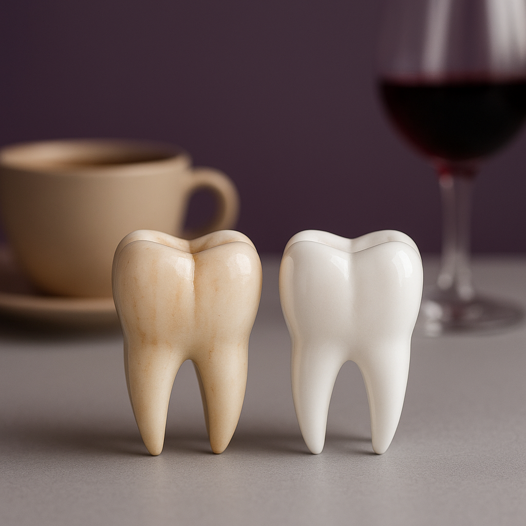 Café e vinho realmente mancham os dentes?
