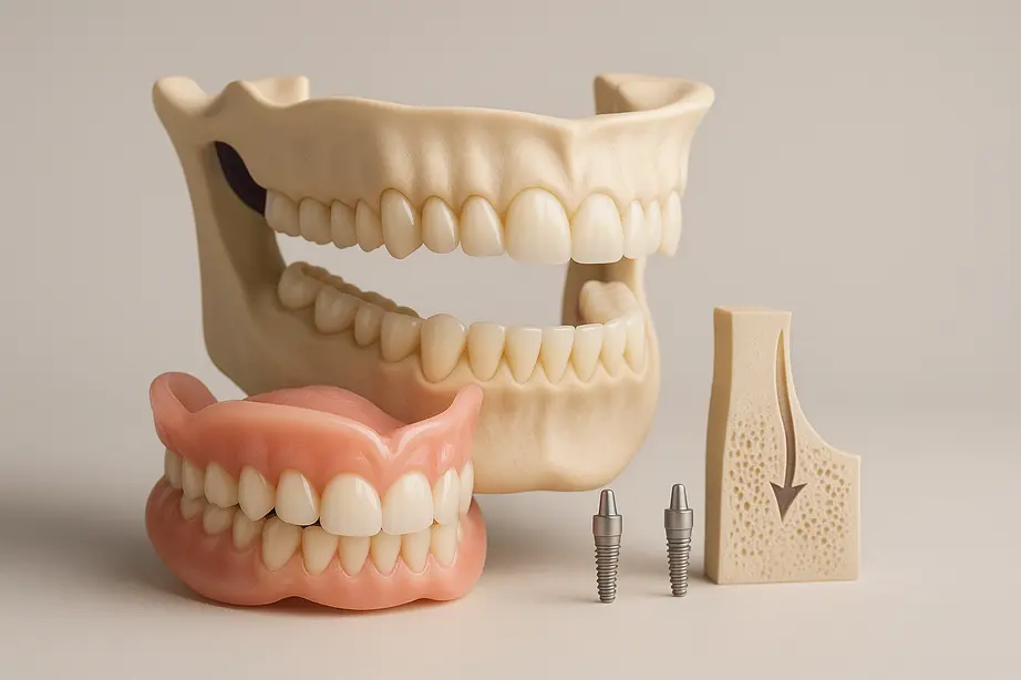 Por que sua prótese dentária ficou frouxa? Reabsorção óssea alveolar e soluções modernas