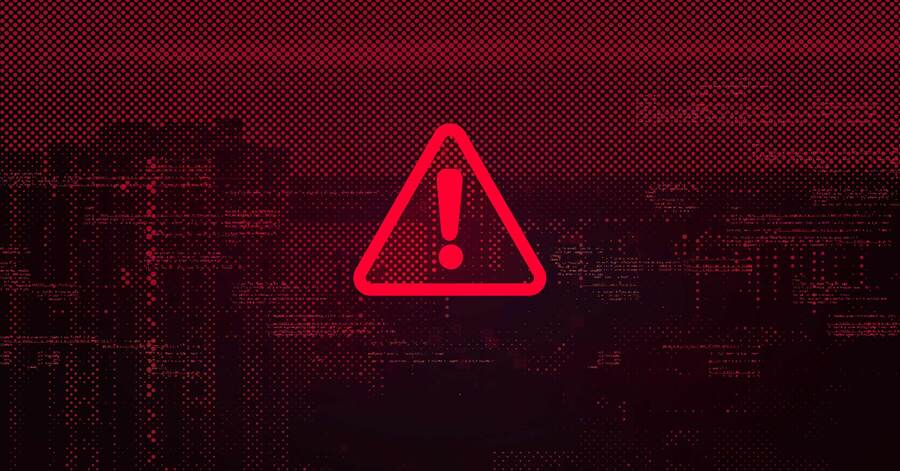 A red triangle with a exclamation mark on it