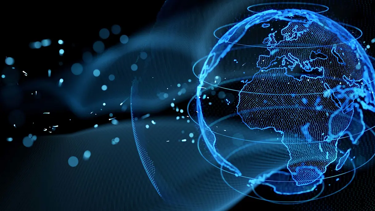 A digital illustration of the globe