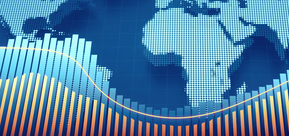World stock market index graph