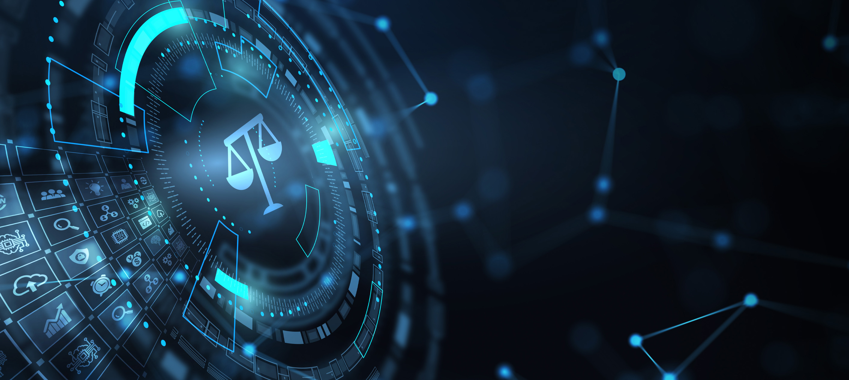 Digital icon of the judicial system