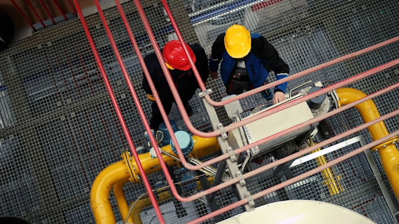 Construction workers at a site