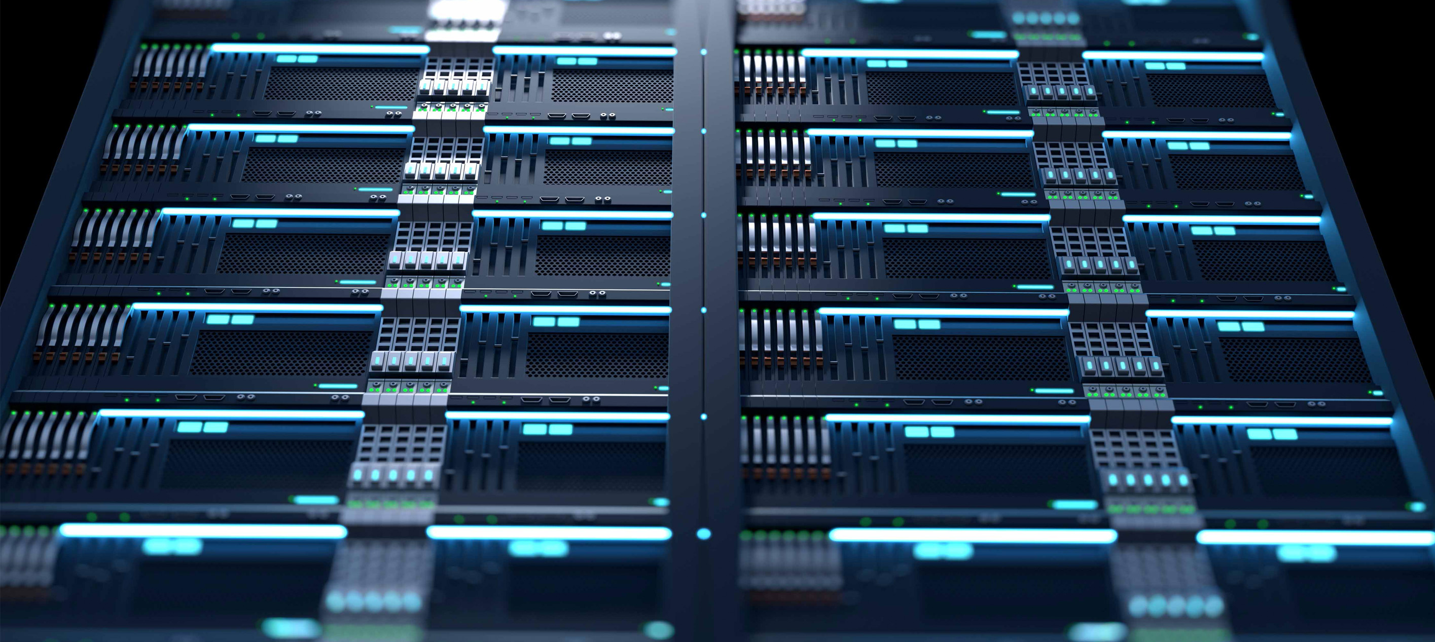 High-density server chassis mounted vertically