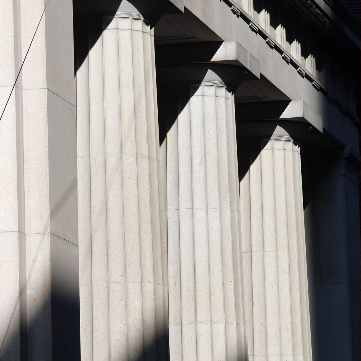 Columns on Building
