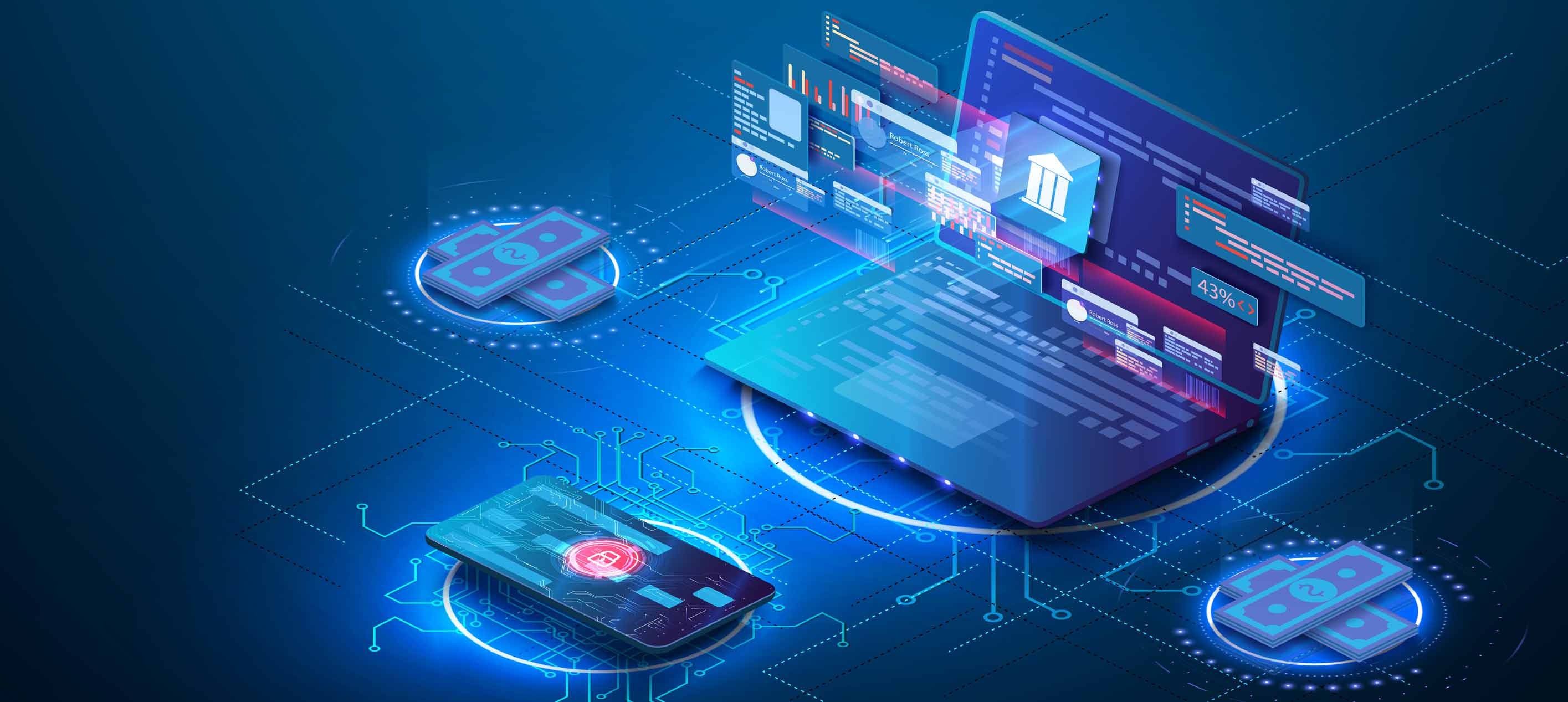 Secure digital banking on laptop and mobile