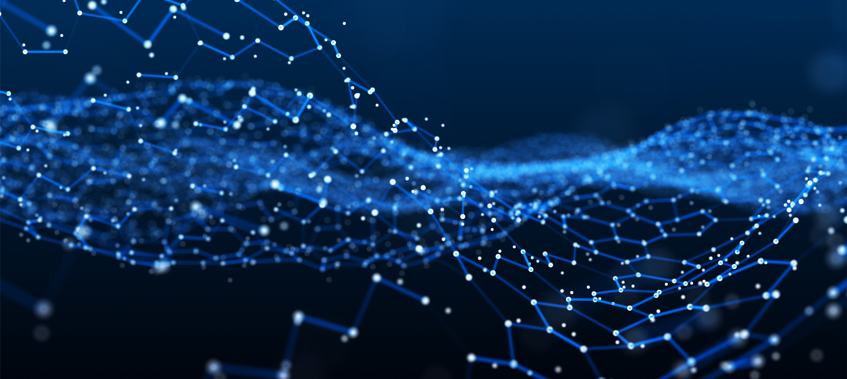 Network of bright connected dots
